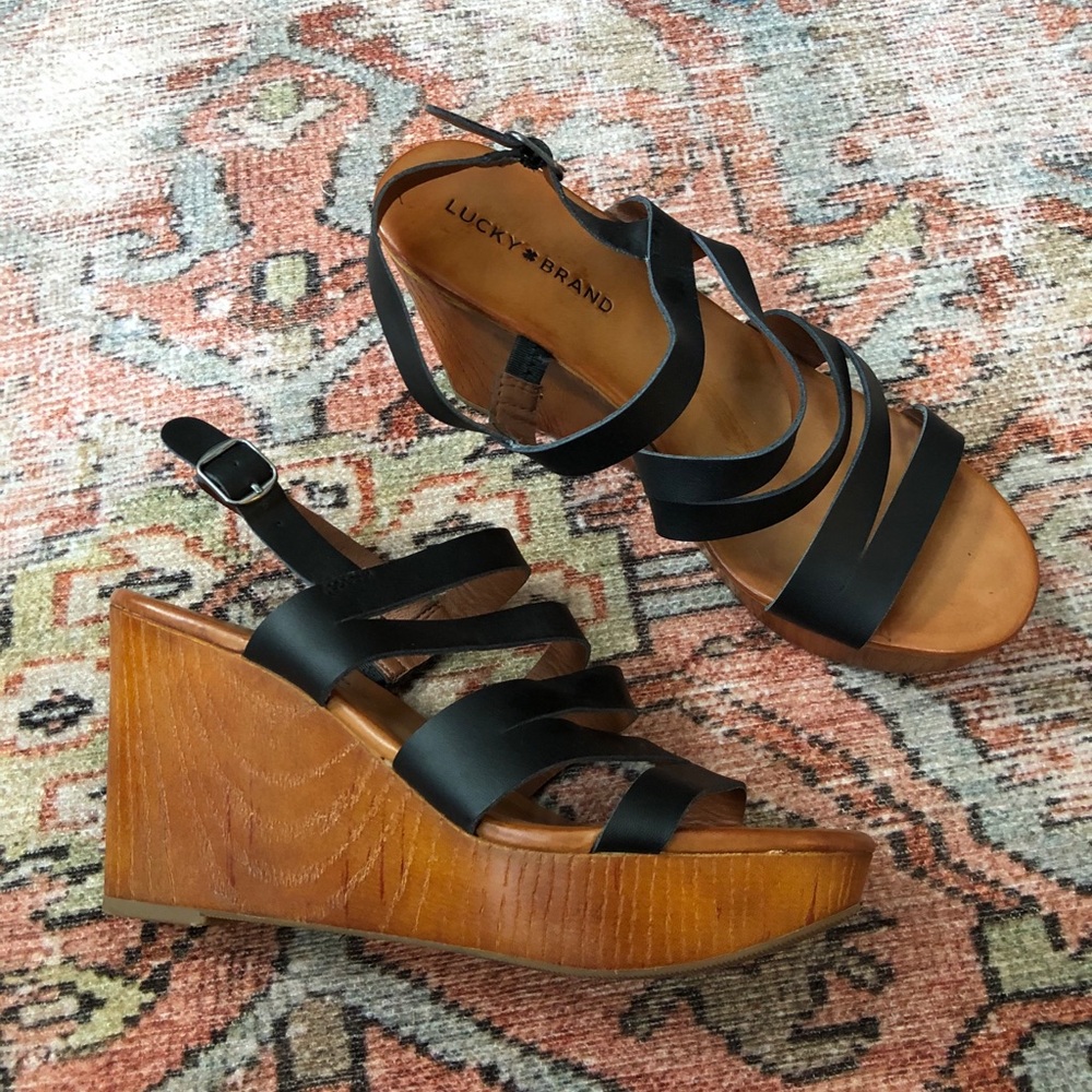 Lucky Brand Wedge Sandals-9